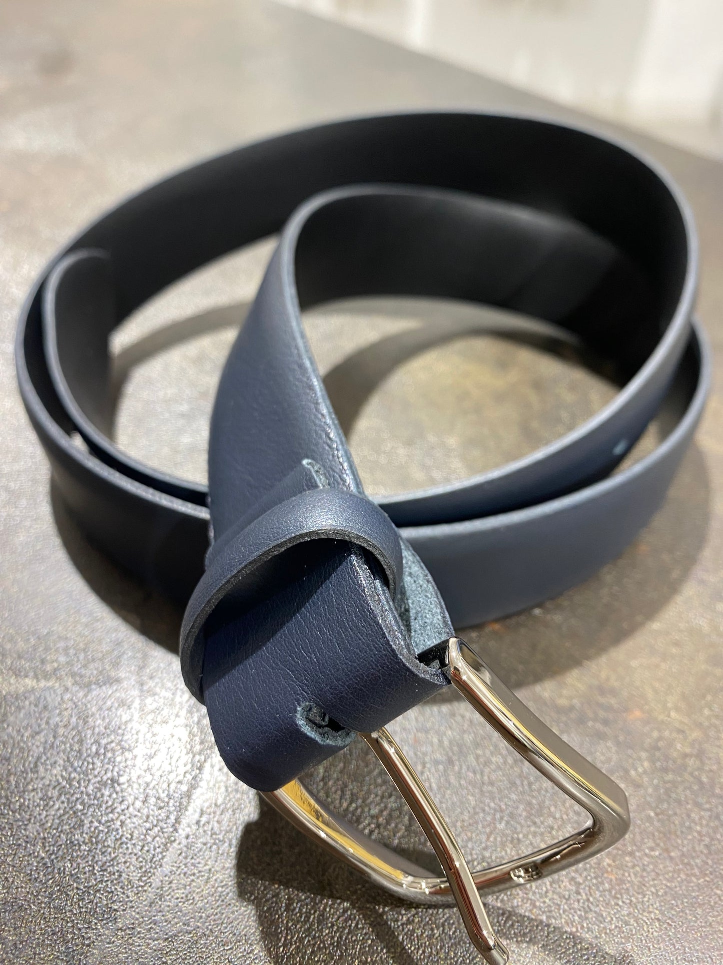 Alberto Luti Cintura vera pelle Blu