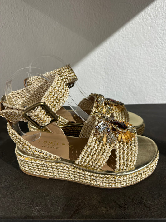 Sandalo con zeppa Fiorina