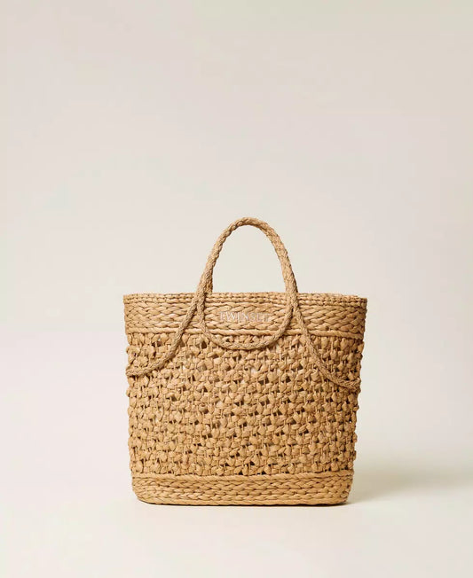 Borsa shopper in rafia Twinset