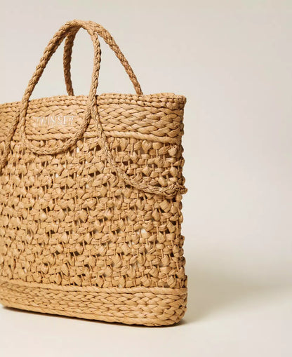 Borsa shopper in rafia Twinset